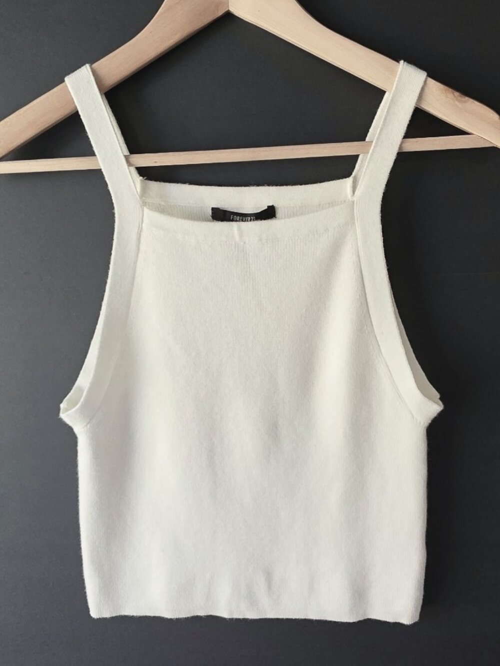 Forever 21 Ivory Knit Sweater Tank Top Size M NWT - Picture 1 of 8